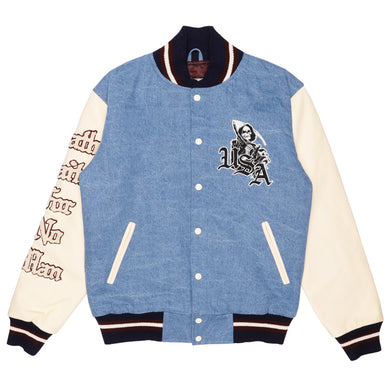 Death Waits For No Man Varsity Jacket